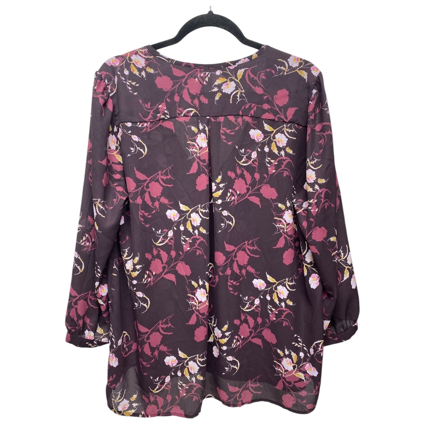 Top Long Sleeve By Collective Concepts In Floral Print, Size: 2x