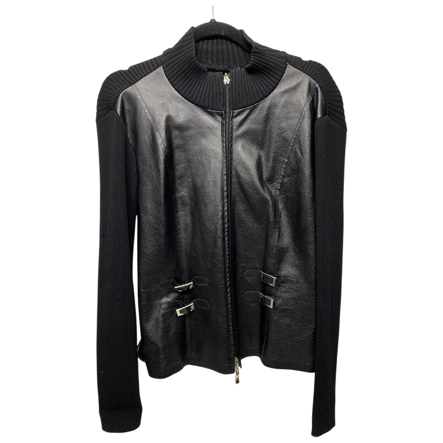 Jacket Leather By Katherine Barclay In Black, Size: Xl