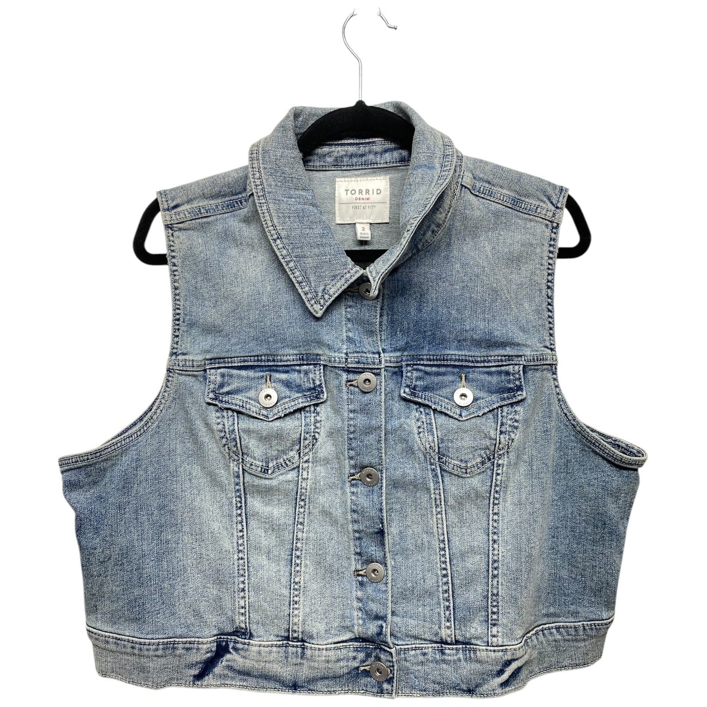 Vest Other By Torrid In Blue Denim, Size: 2x