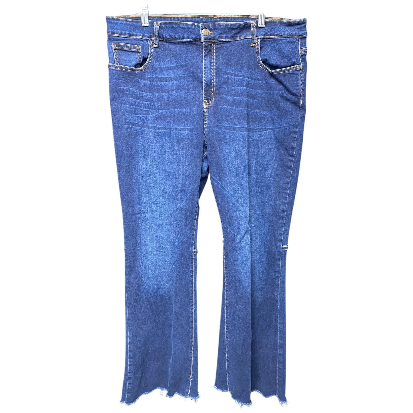 Jeans Flared By Clothes Mentor In Blue Denim, Size: 3x