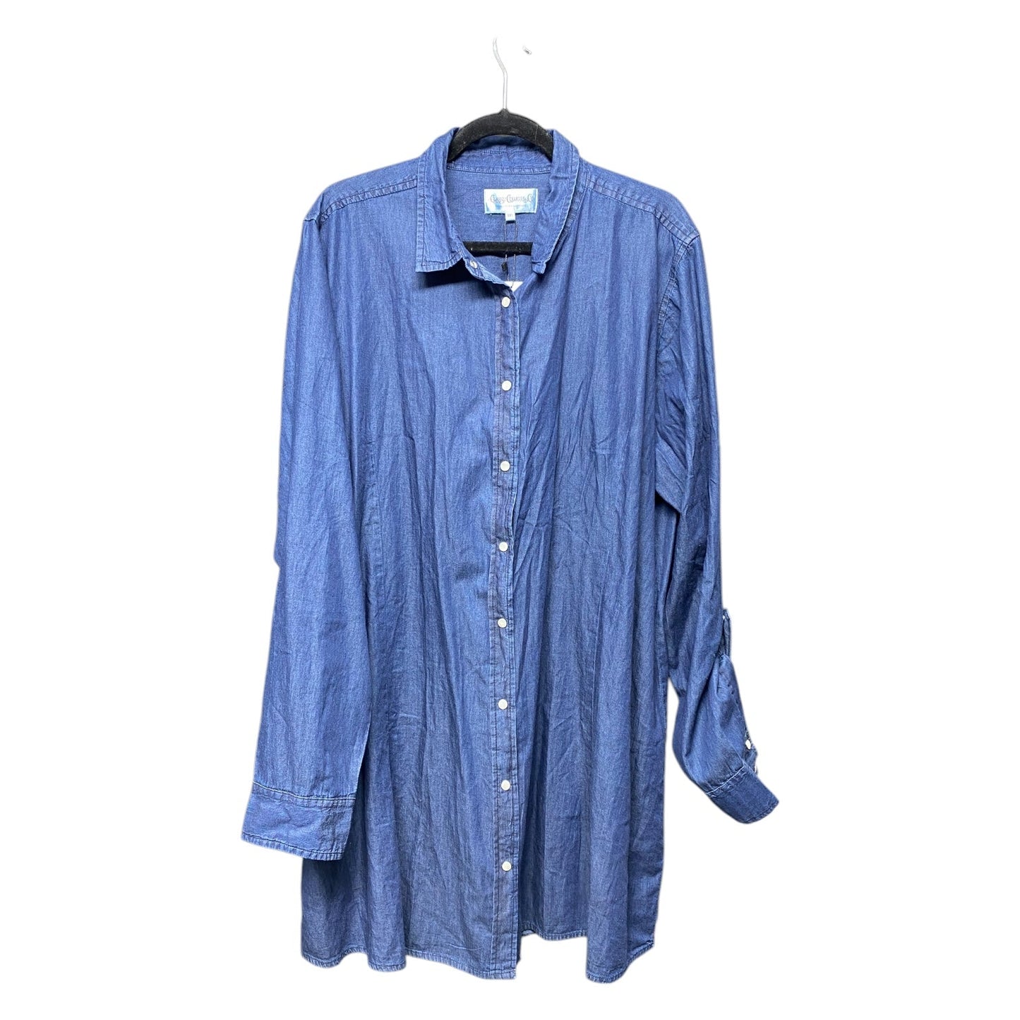 Top Long Sleeve By Clothes Mentor In Blue, Size: 3x