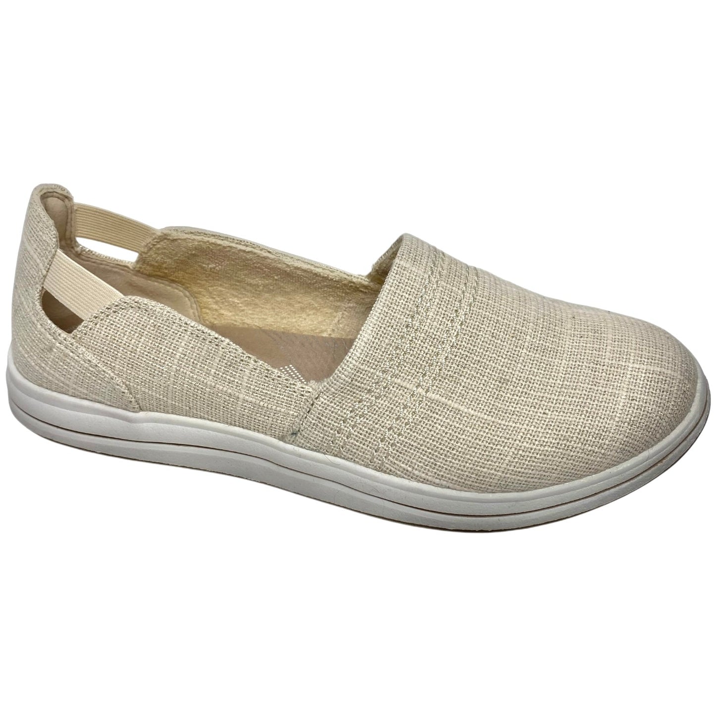 Shoes Flats By Clarks In Ivory, Size: 7