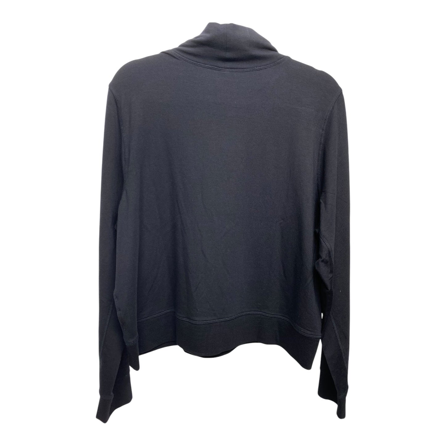 Athletic Top Long Sleeve Collar By Athleta In Black, Size: Xl