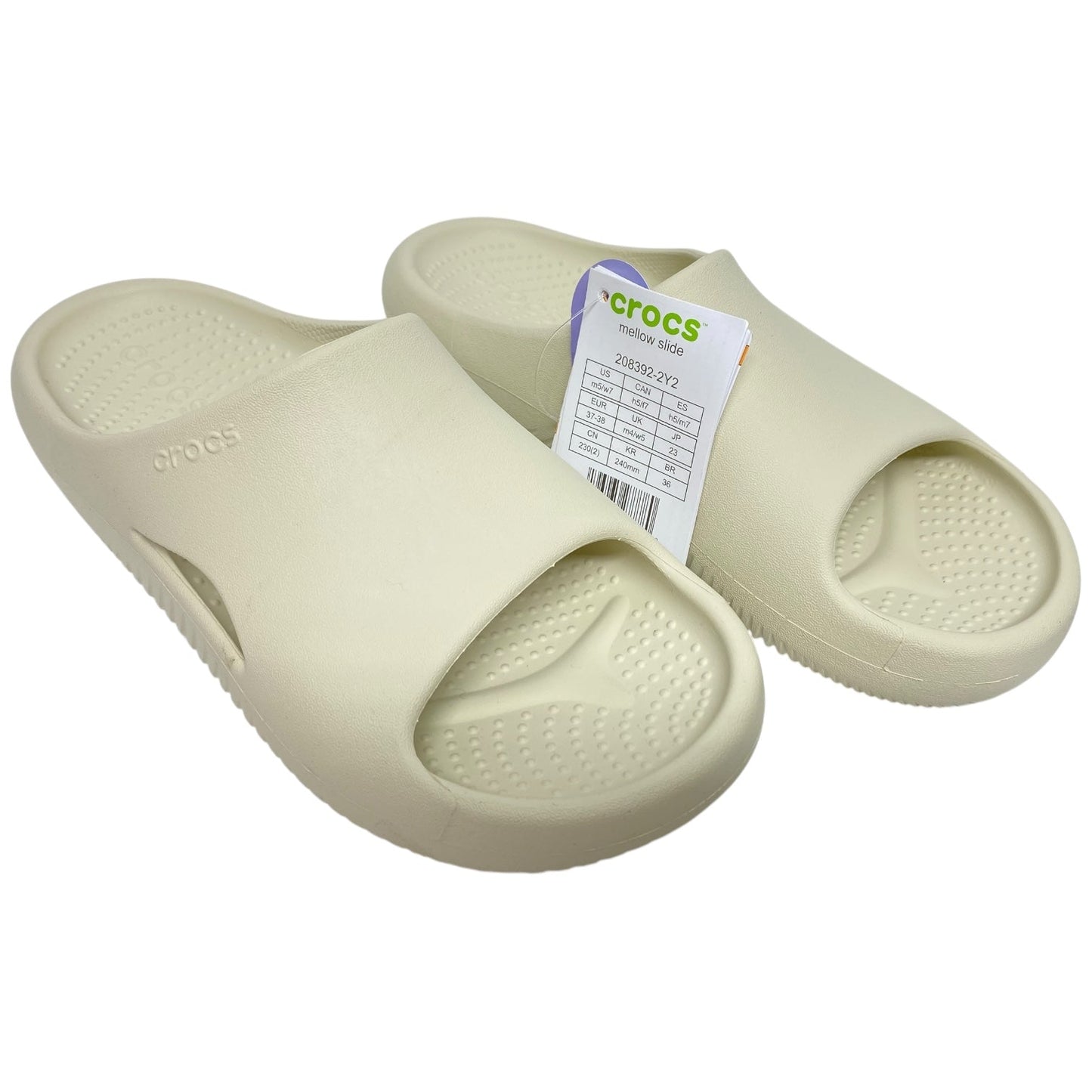 Shoes Flats By Crocs In Ivory, Size: 7