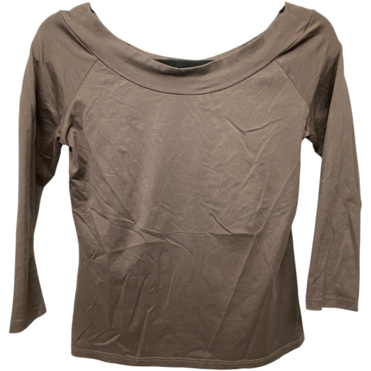 Top 3/4 Sleeve Designer By Max Mara In Brown, Size: M