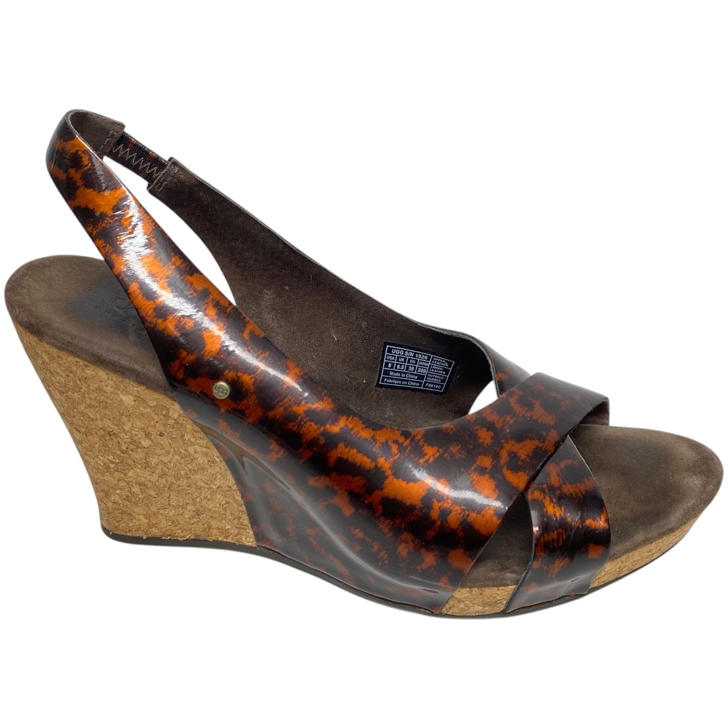 Shoes Heels Platform By Ugg In Animal Print, Size: 8