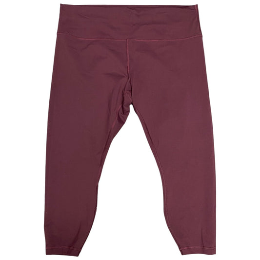 Athletic Leggings Capris By Lululemon In Maroon, Size: 2x