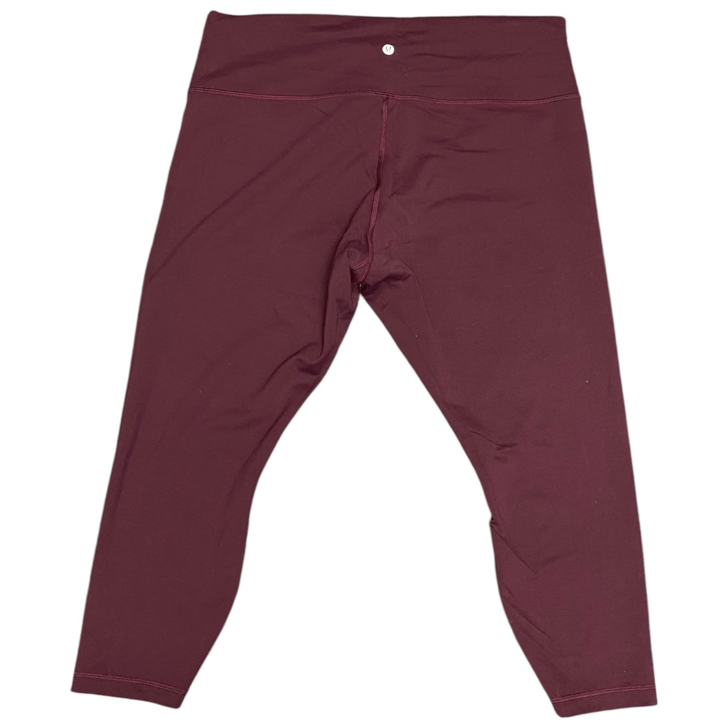 Athletic Leggings Capris By Lululemon In Maroon, Size: 2x