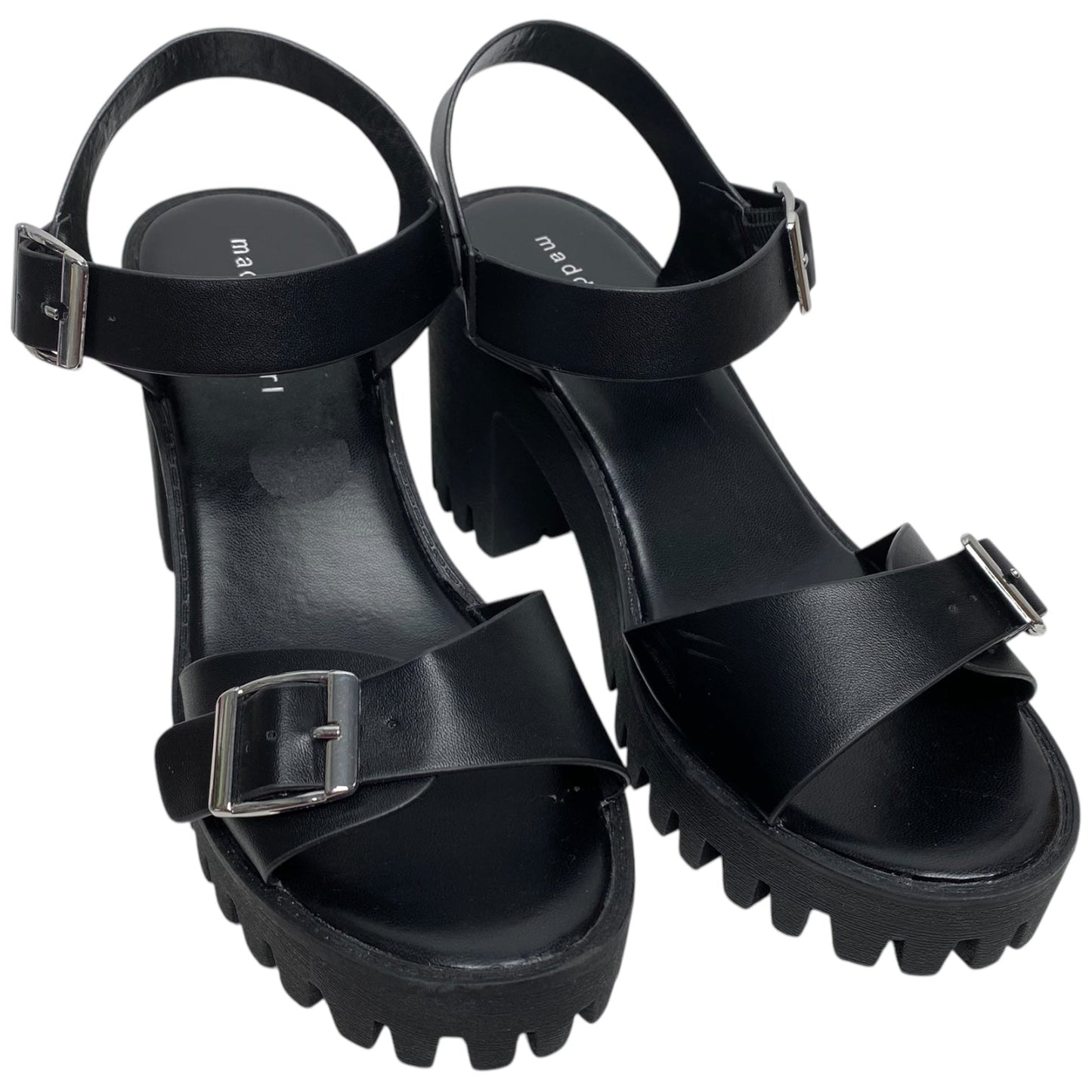 Sandals Heels Block By Madden Girl In Black, Size: 8.5