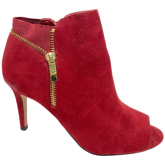 Boots Ankle Heels By Marc Fisher In Red, Size: 5.5