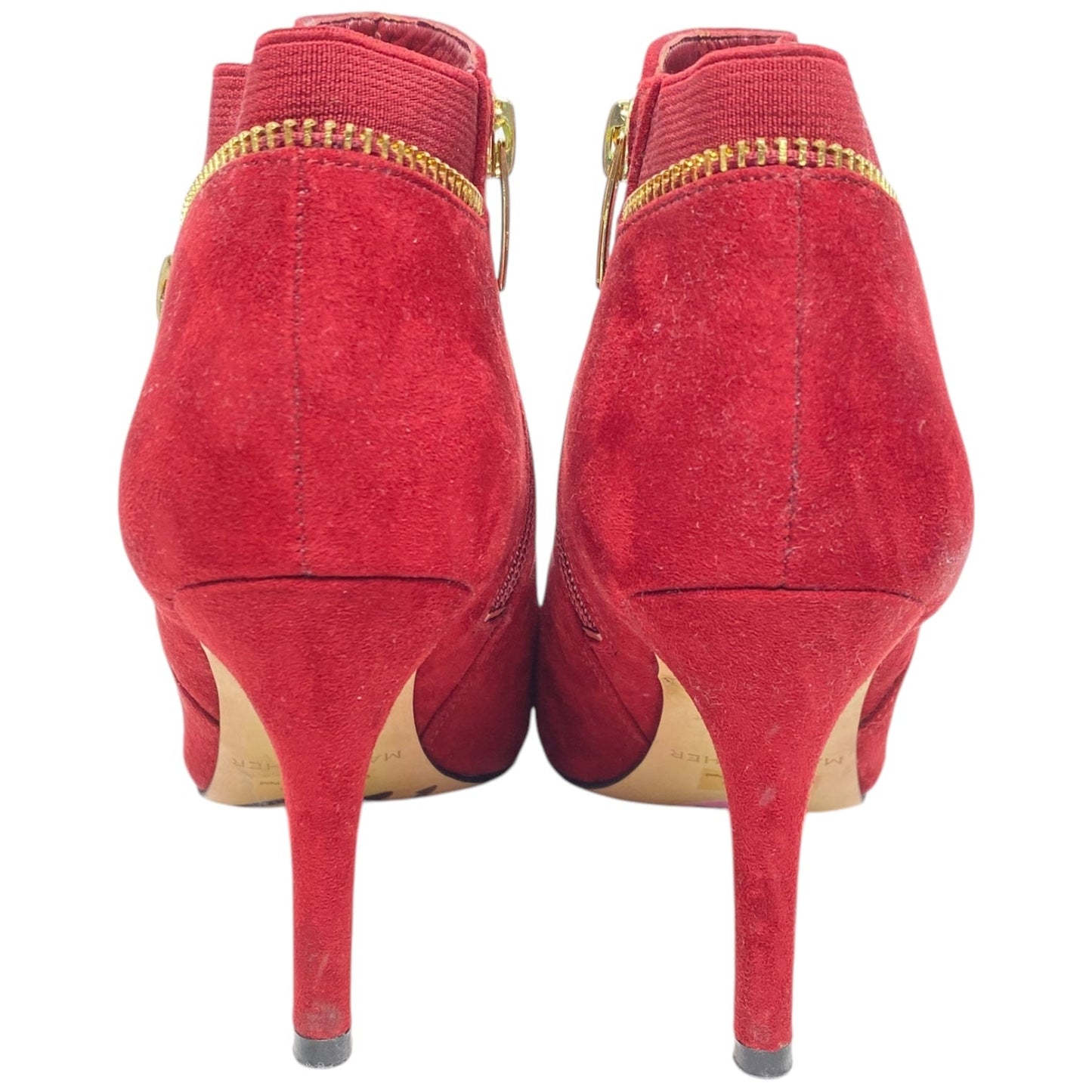 Boots Ankle Heels By Marc Fisher In Red, Size: 5.5