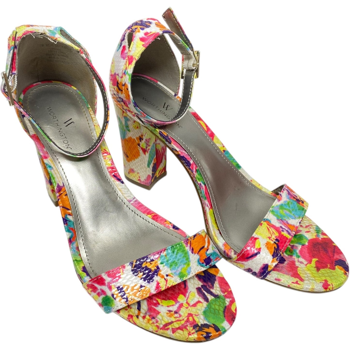 Shoes Heels Block By Worthington In Multi-colored, Size: 7