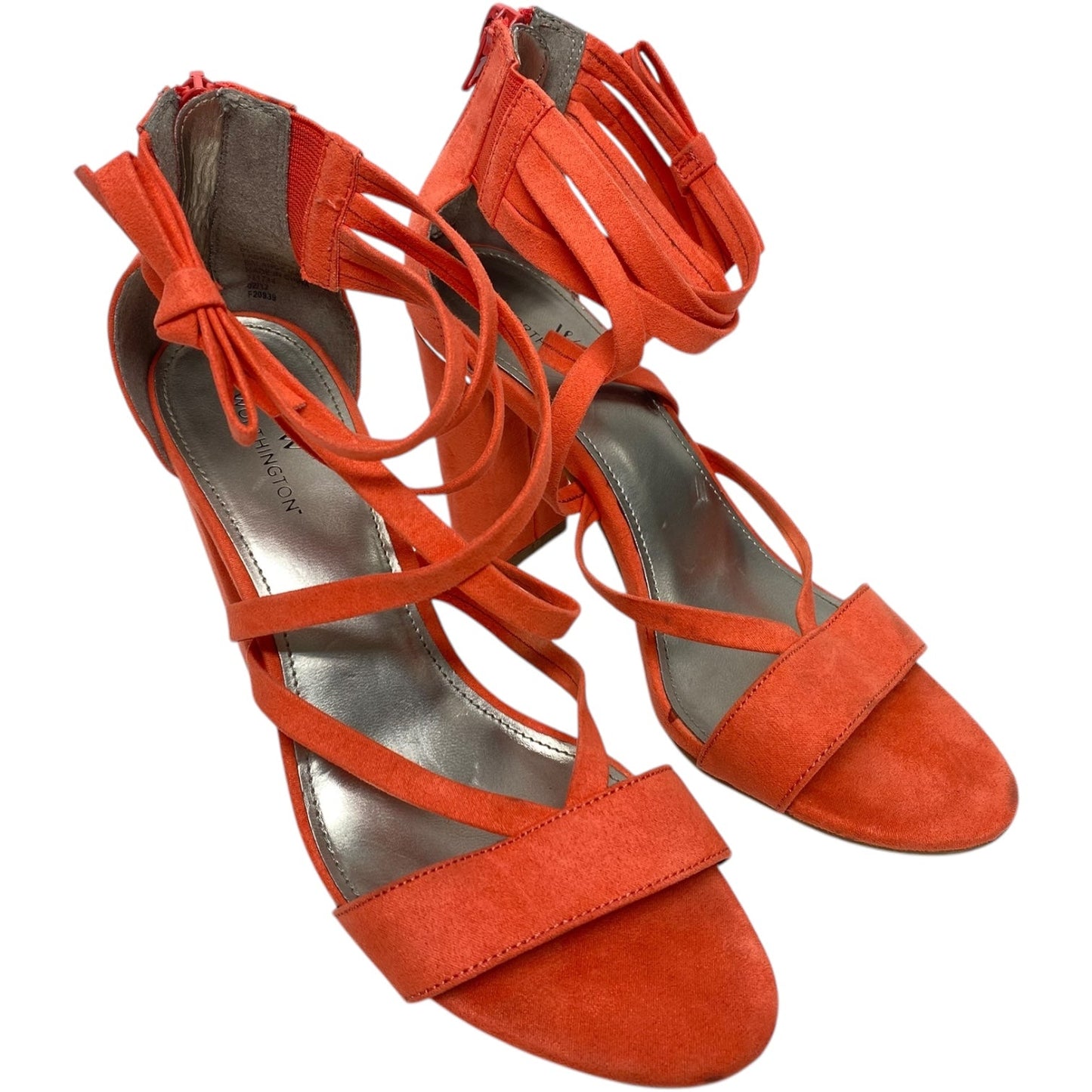 Shoes Heels Block By Worthington In Orange, Size: 6.5