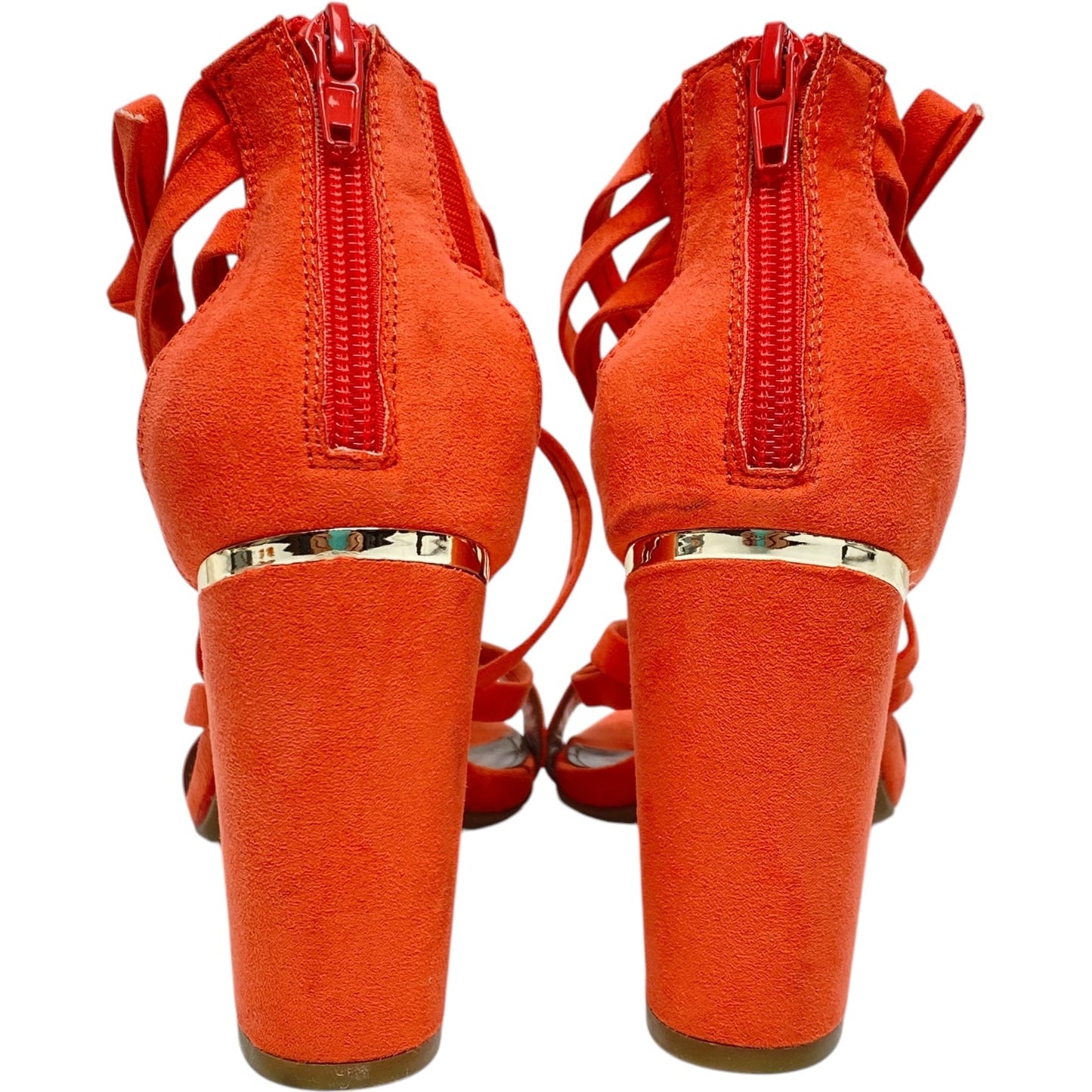 Shoes Heels Block By Worthington In Orange, Size: 6.5