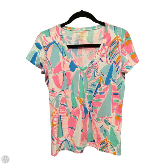 Top Short Sleeve Designer By Lilly Pulitzer In Pink, Size: S