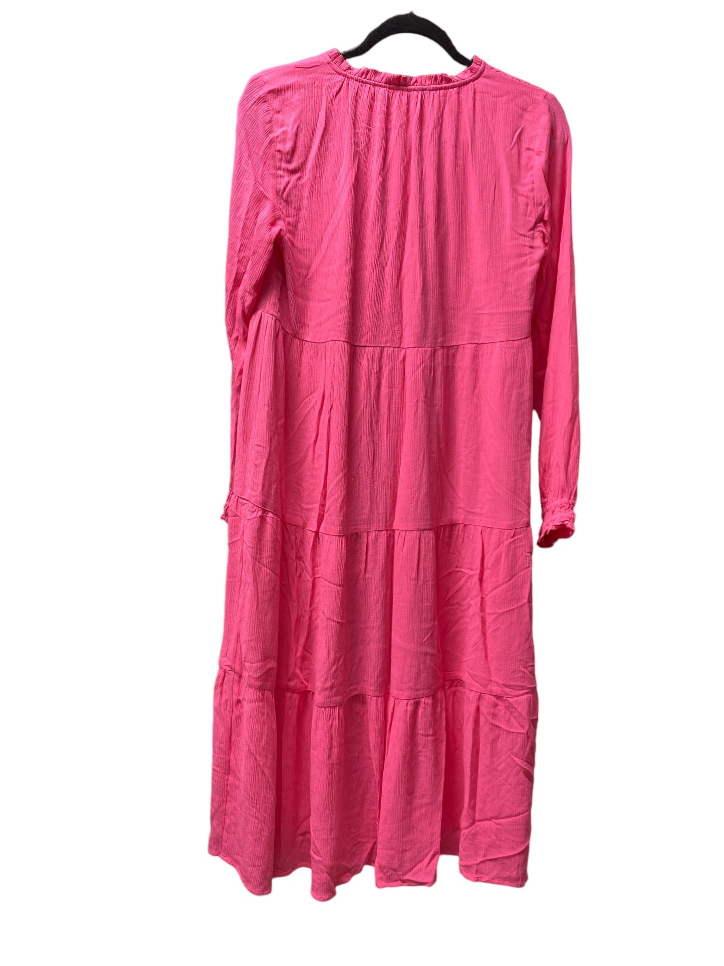 Pink Dress Casual Midi Loft, Size Xs