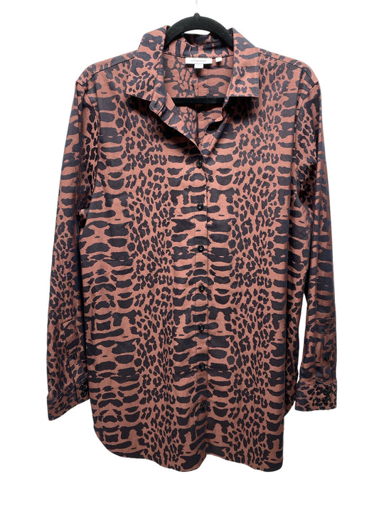 Top Long Sleeve By Chicos In Animal Print, Size: L