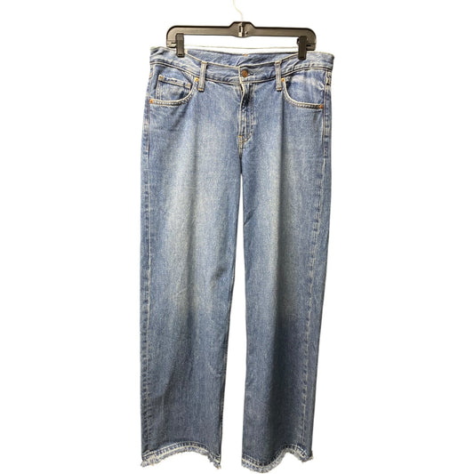 Jeans Wide Leg By Gap In Blue Denim, Size: 8