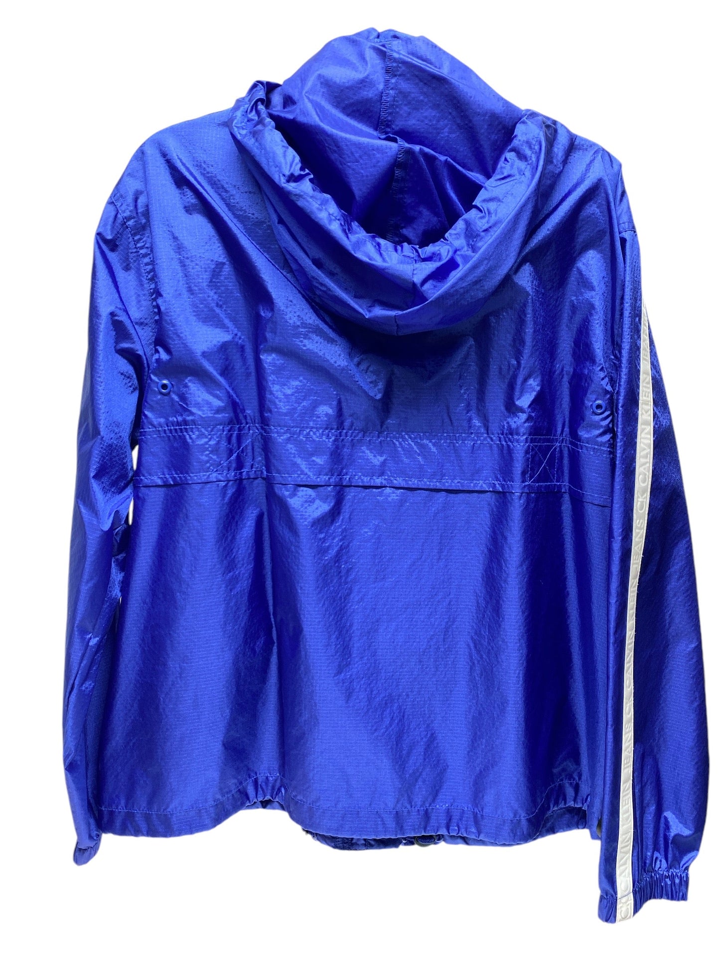 Jacket Windbreaker By Calvin Klein In Blue, Size: Xl