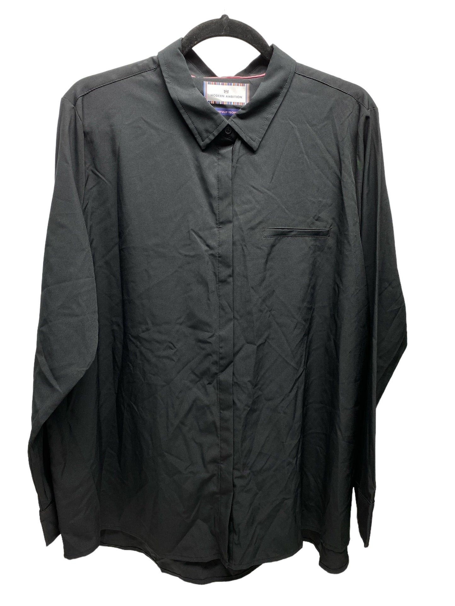 Top Long Sleeve By Clothes Mentor In Black, Size: Xl