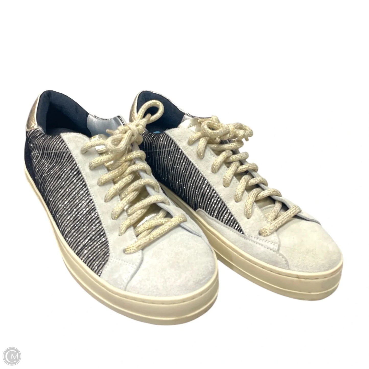 Shoes Sneakers By P448 In Black & Gold, Size: 7.5