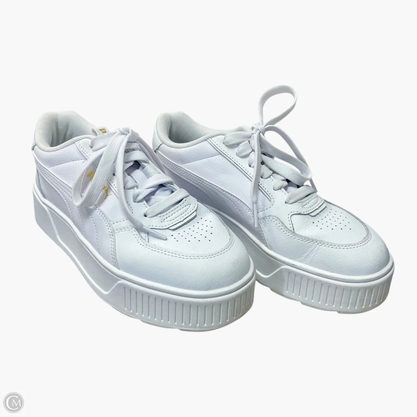 Shoes Sneakers By P448 In Black & Gold, Size: 7.5