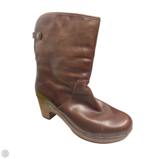 Boots Designer By Ugg In Brown, Size: 8