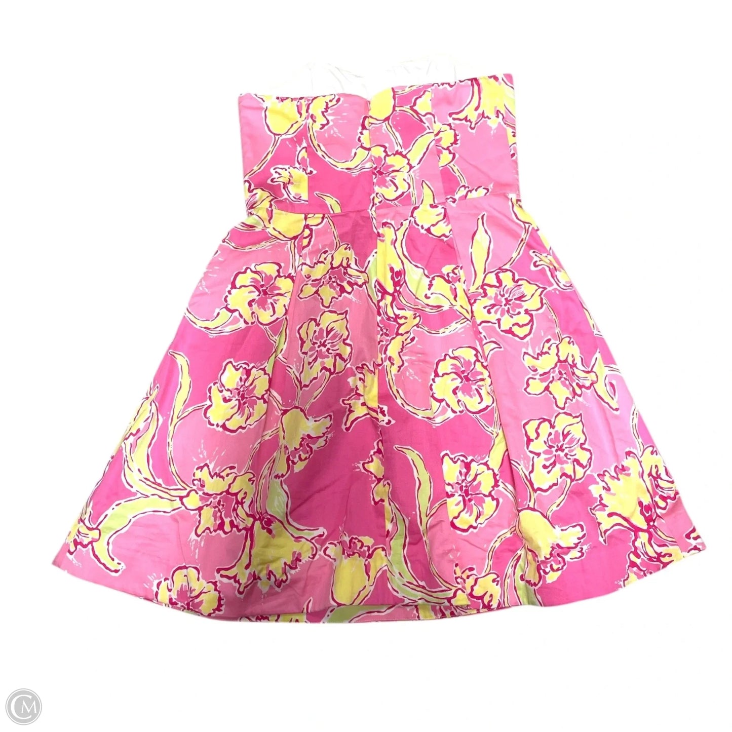 Dress Designer By Lilly Pulitzer In Pink & Yellow, Size: 8