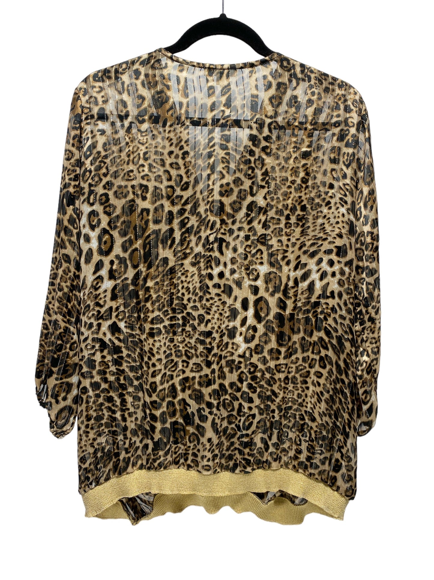 Top 3/4 Sleeve By Clothes Mentor In Animal Print, Size: L