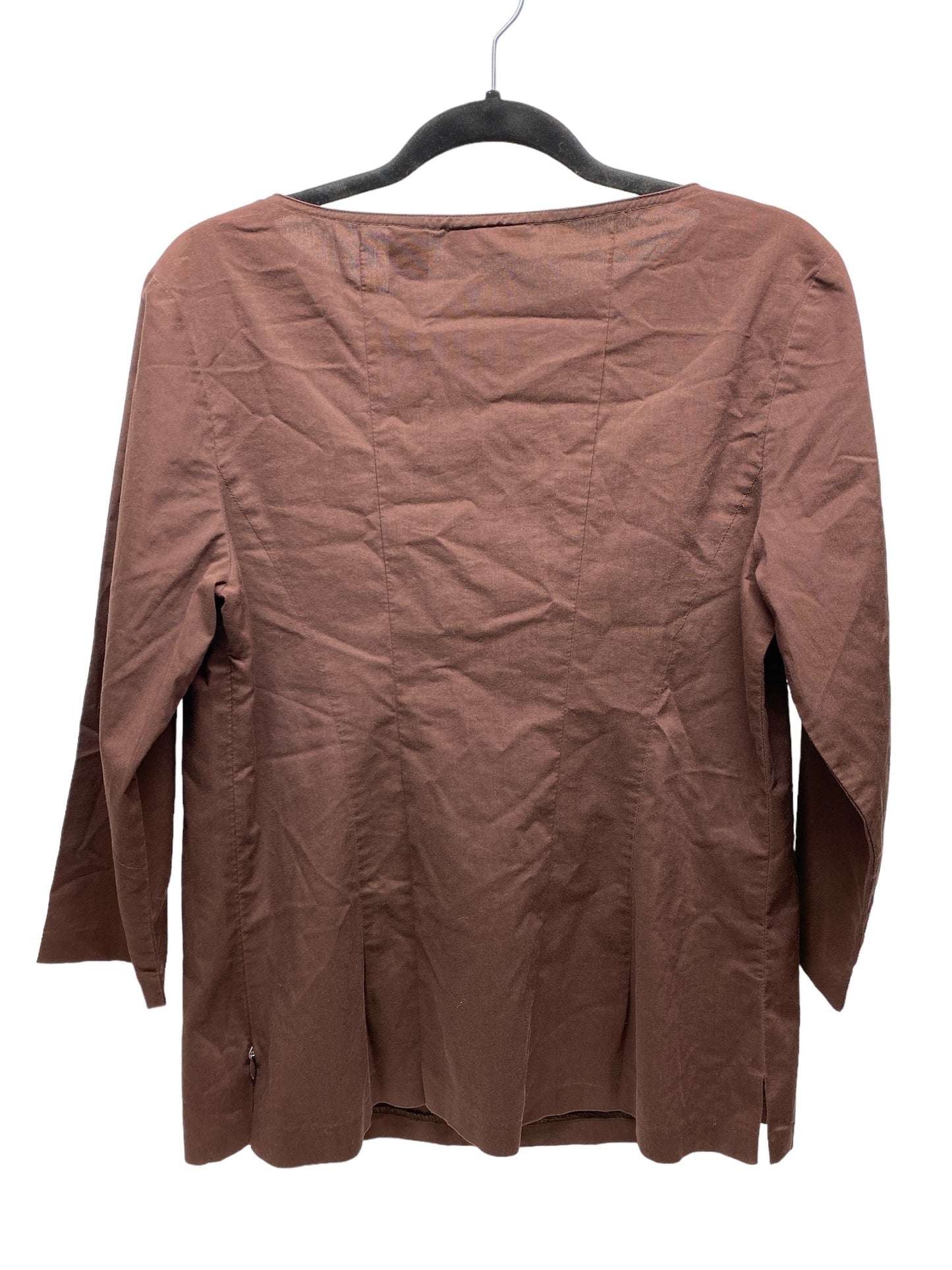 Top 3/4 Sleeve By Banana Republic In Brown, Size: L