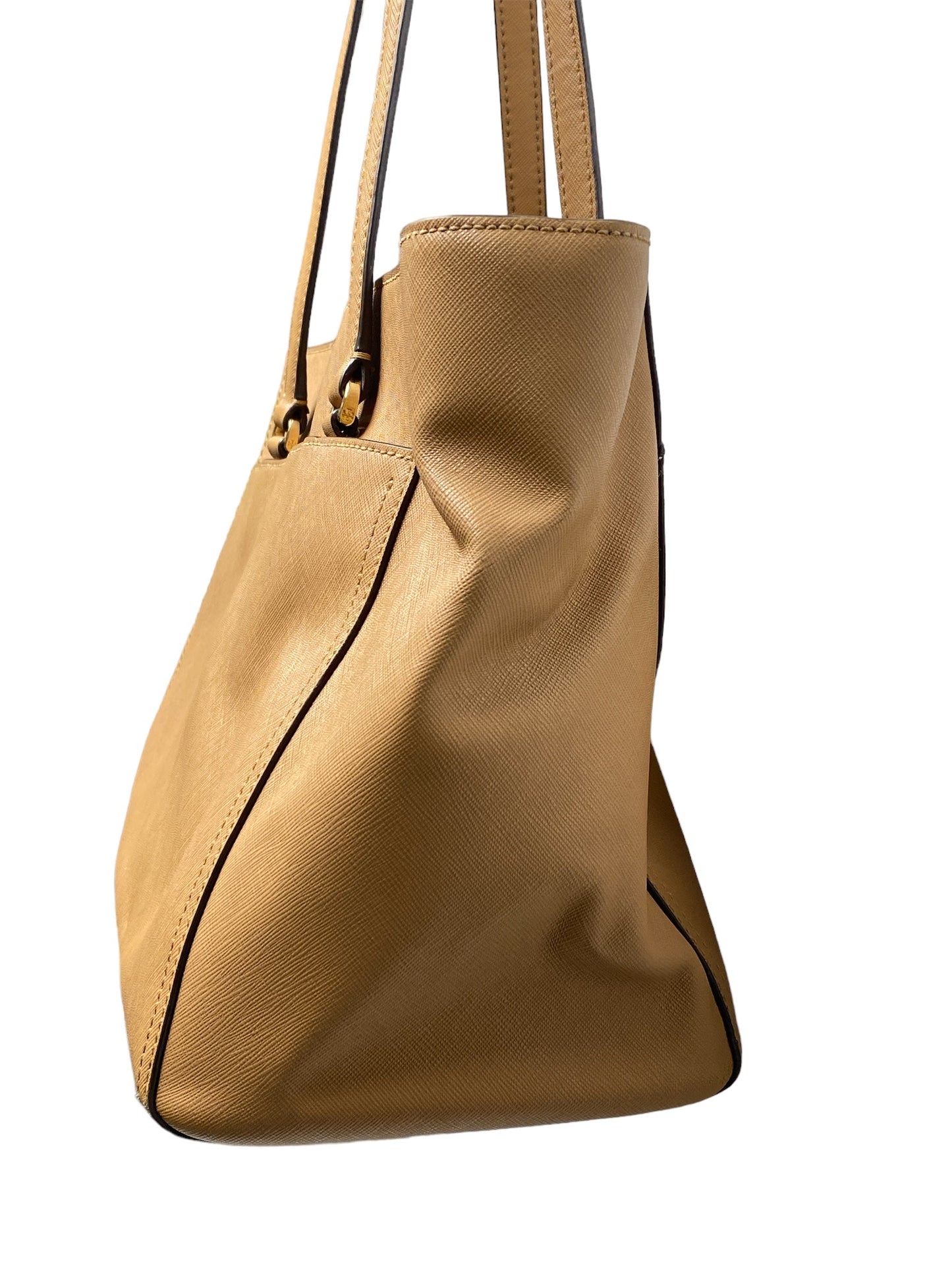 Tan Handbag Designer Tory Burch, Size Large