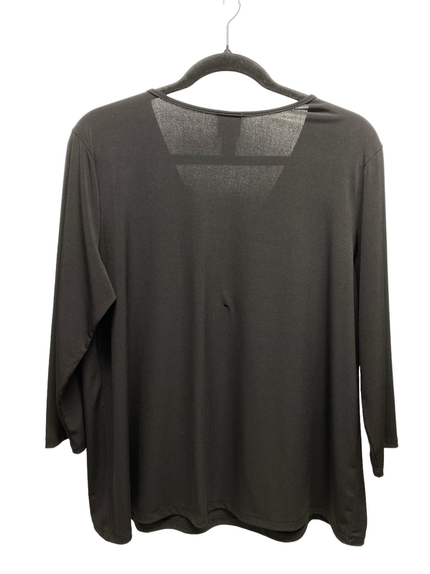 Top 3/4 Sleeve By Clara Sun Woo In Black, Size: L