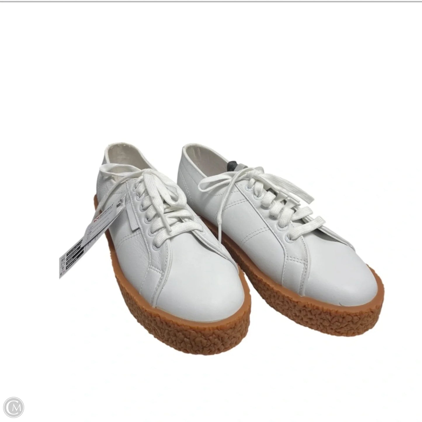 Shoes Sneakers By Superga In Tan & White, Size: 7.5
