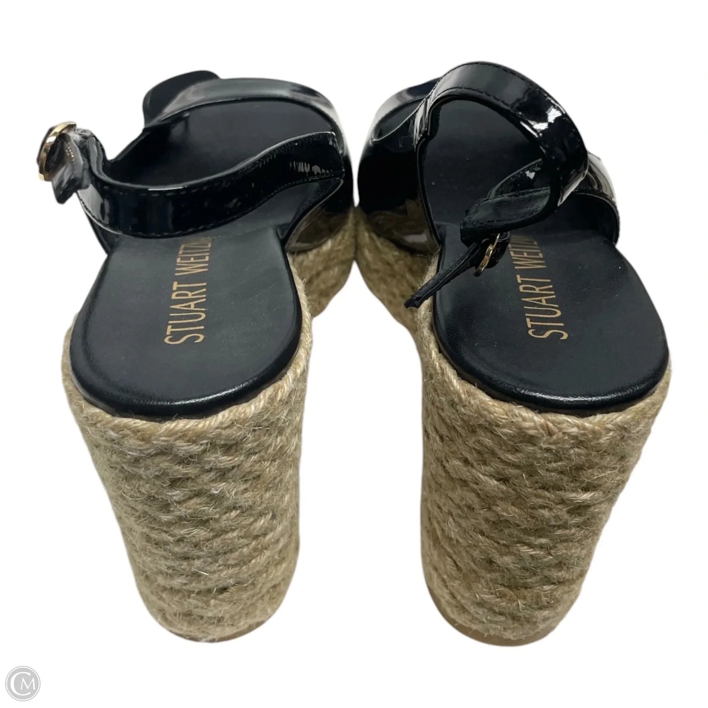 Sandals Designer By Stuart Weitzman In Black & Tan, Size: 8