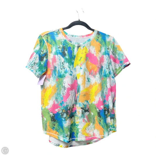 Athletic Top Short Sleeve By Lululemon In Multi-colored, Size: S