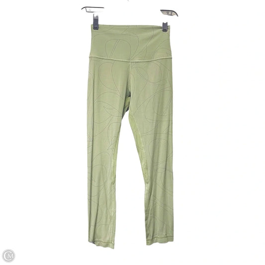 Athletic Capris By Lululemon In Black & Green, Size: S