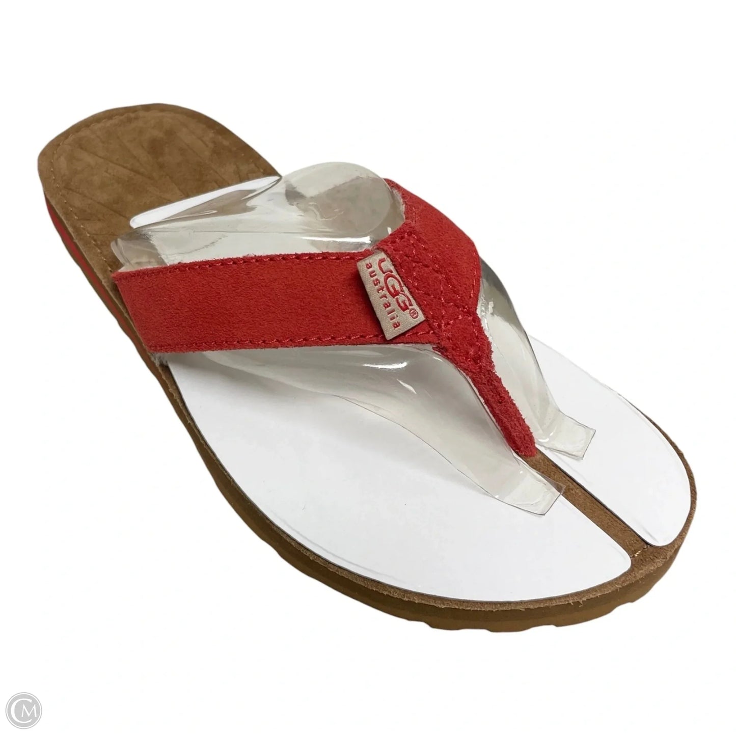 Shoes Designer By Ugg In Brown & Red, Size: 7