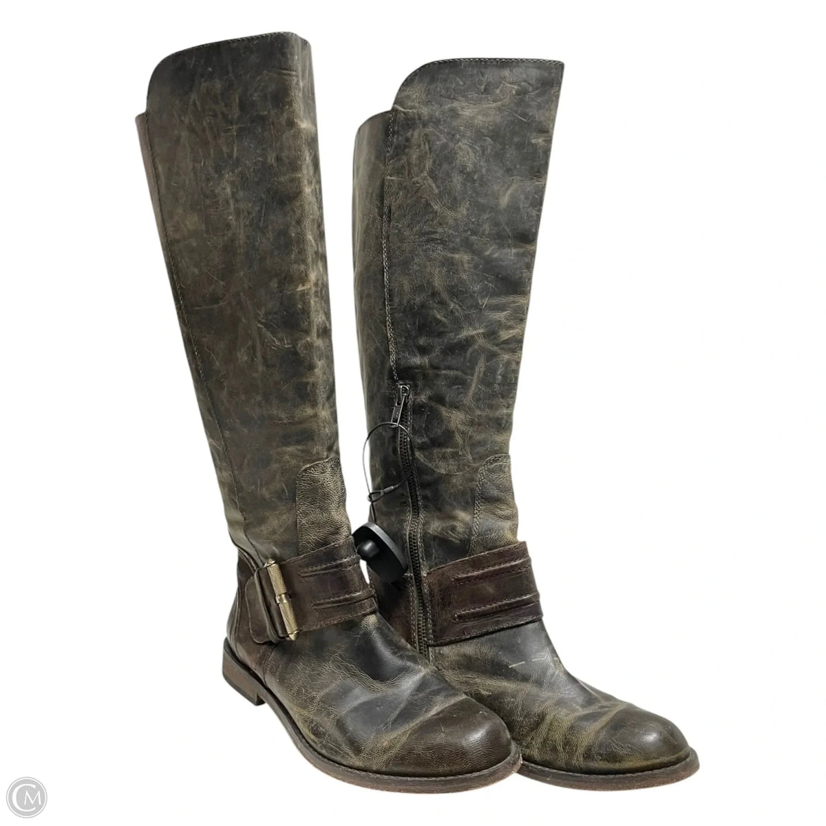 Boots Knee Flats By Clothes Mentor In Brown, Size: 9.5