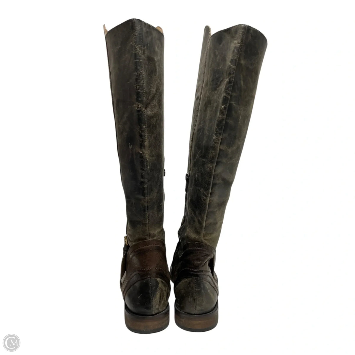 Boots Knee Flats By Clothes Mentor In Brown, Size: 9.5
