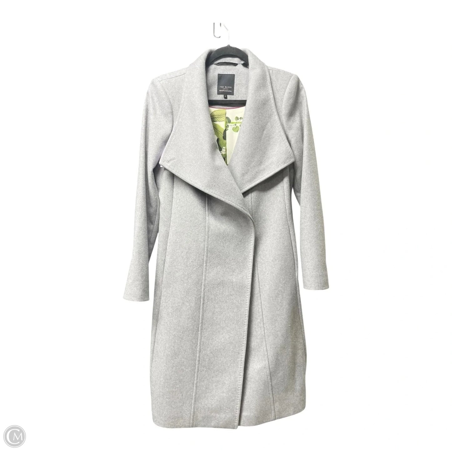 Coat Wool By Ted Baker In Grey, Size: 2