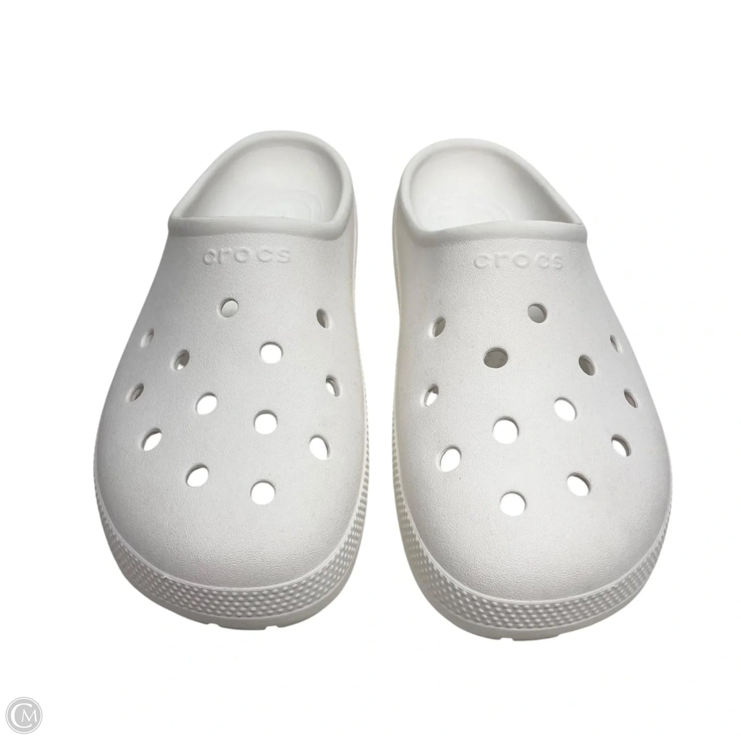 Sandals Flats By Crocs In White, Size: 8