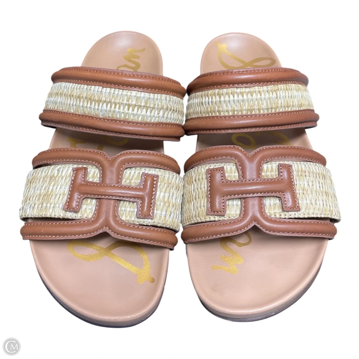 Sandals Flats By Sam Edelman In Brown & Tan, Size: 8