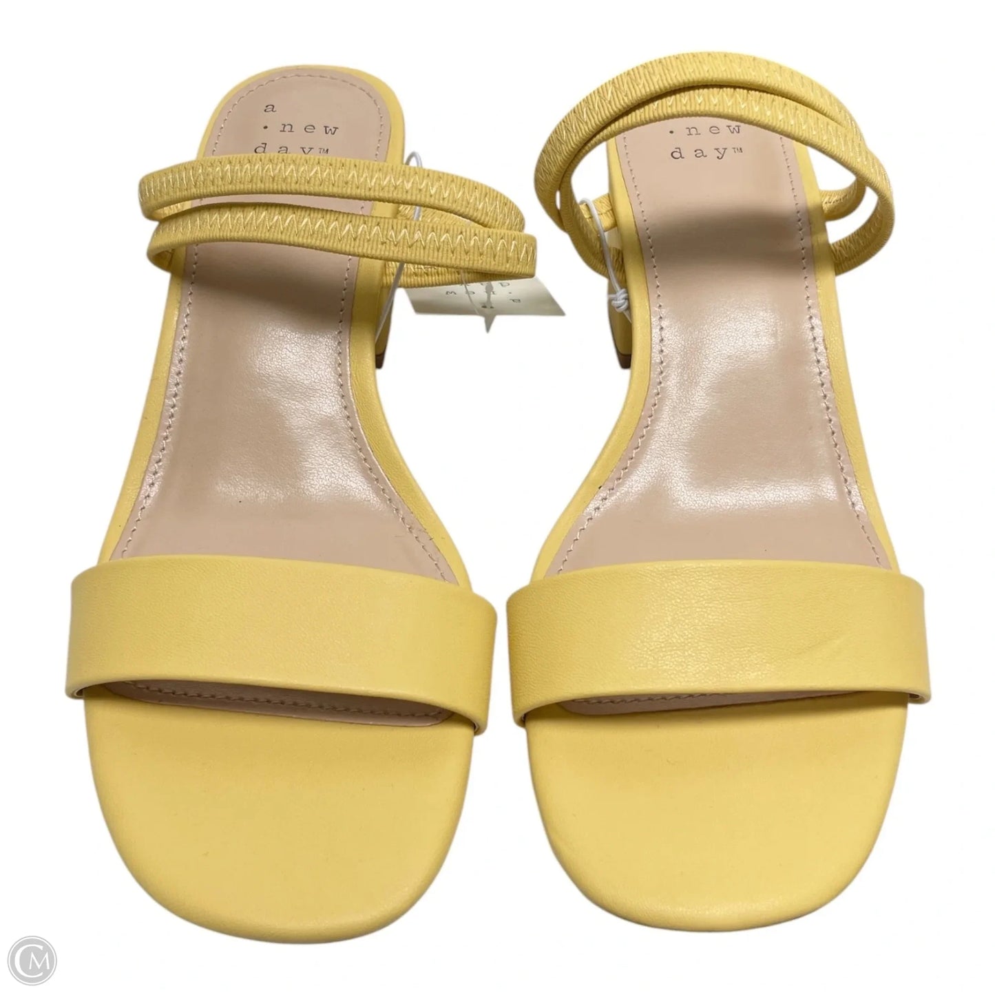 Sandals Heels Block By A New Day In Yellow, Size: 5