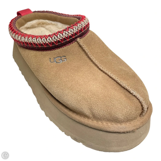 Shoes Designer By Ugg In Brown & Red, Size: 6