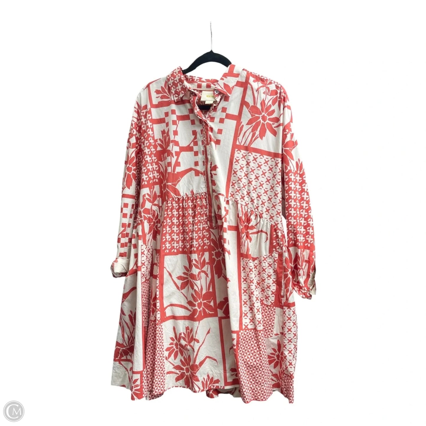 Dress Casual Short By Maeve In Red & White, Size: Xl