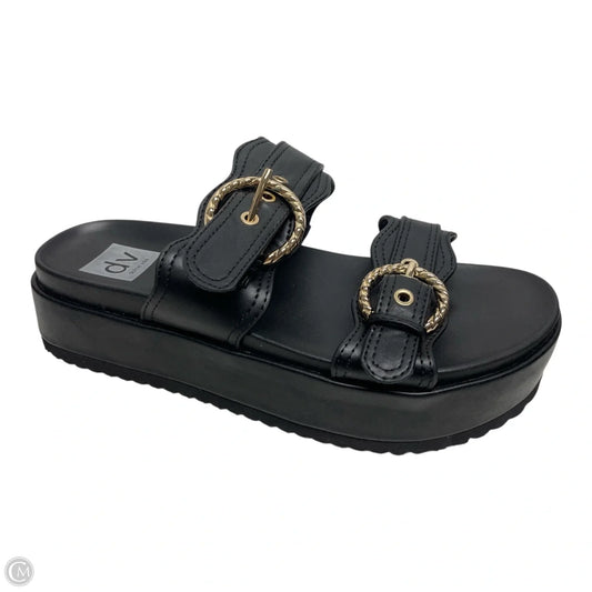 Sandals Flats By Dolce Vita In Black & Gold, Size: 7.5