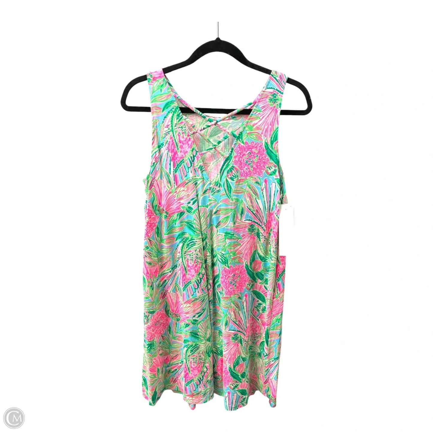 Dress Casual Short By Lilly Pulitzer In Green & Pink, Size: S
