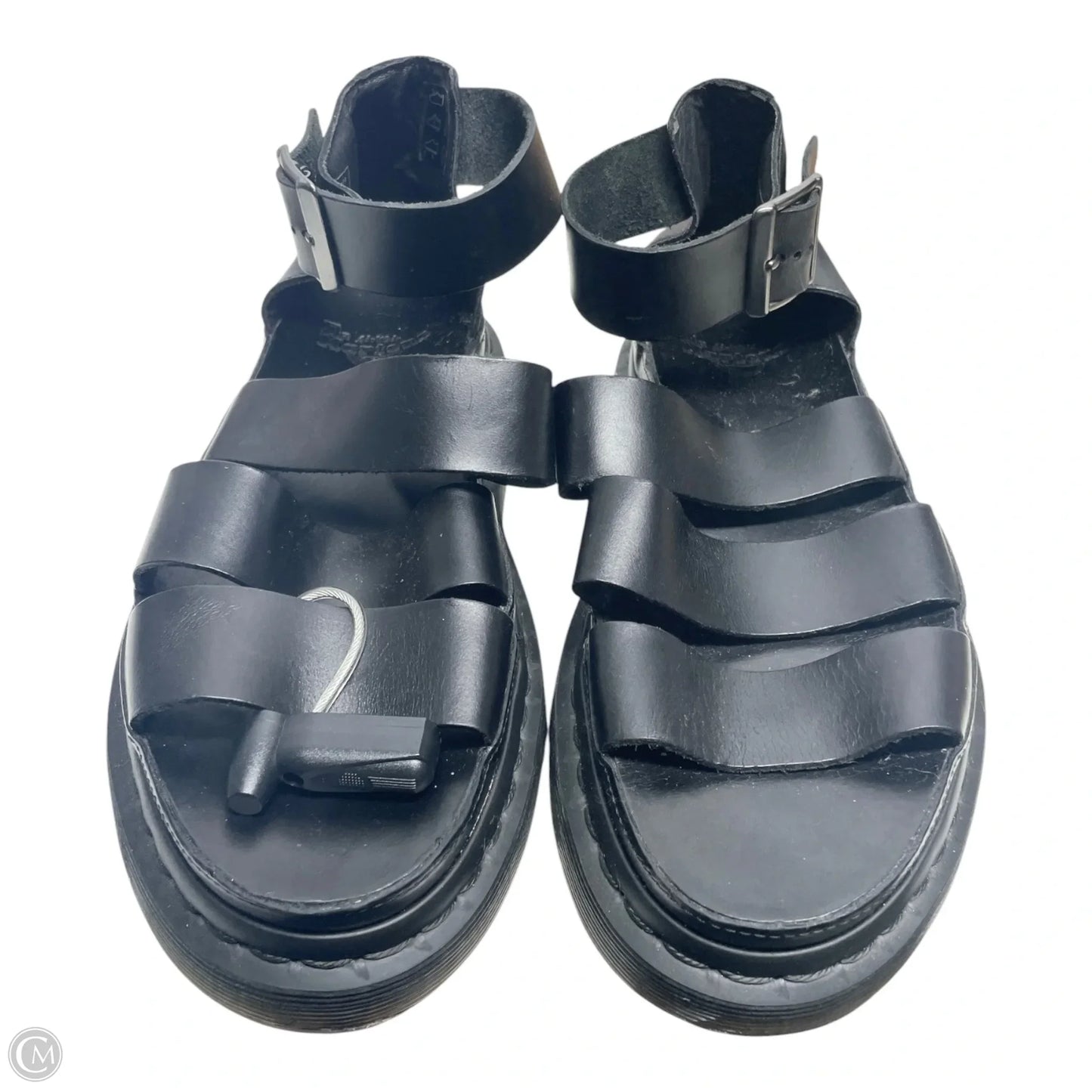 Sandals Heels Block By Dr Martens In Black, Size: 7