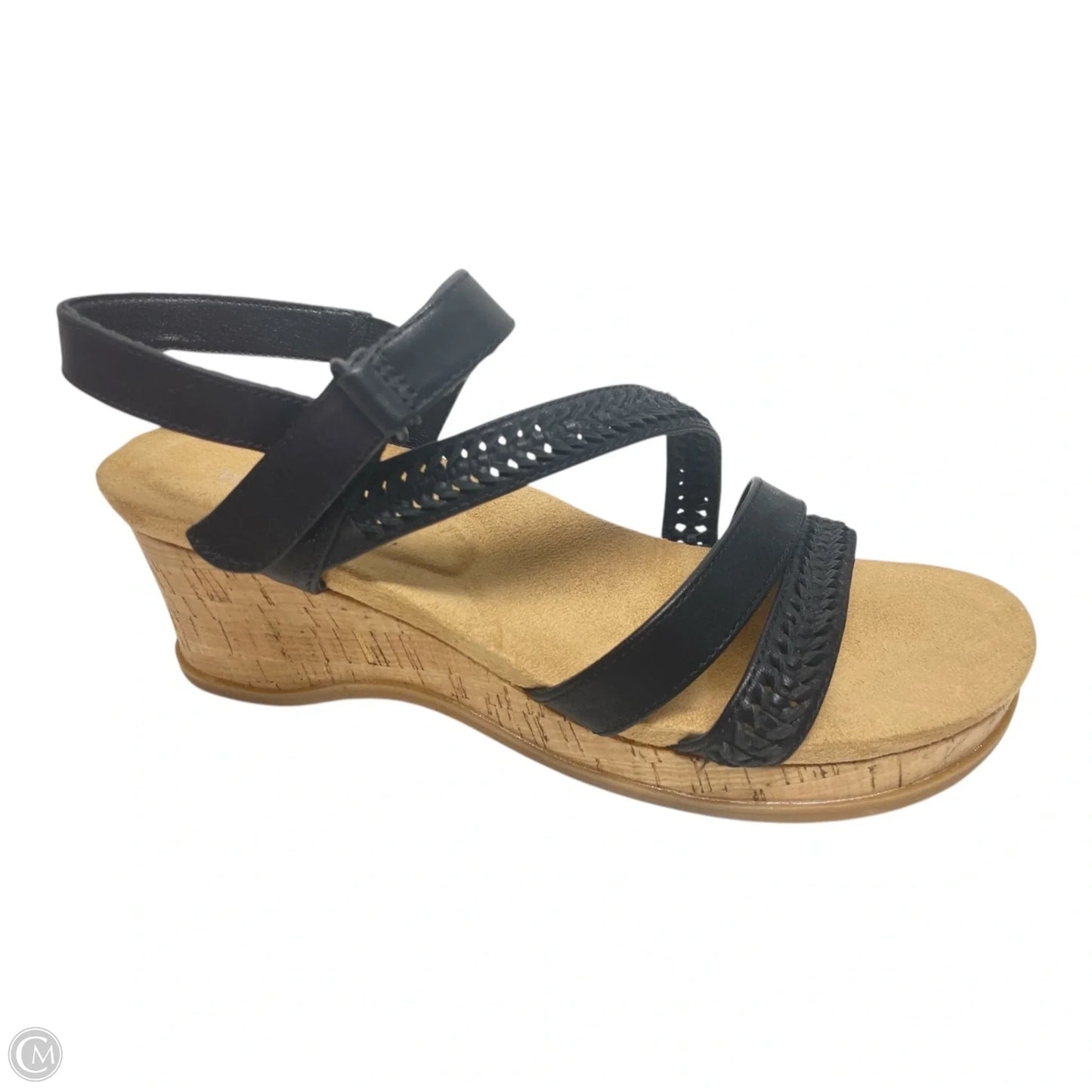Sandals Flats By Bare Traps In Black & Brown, Size: 9.5