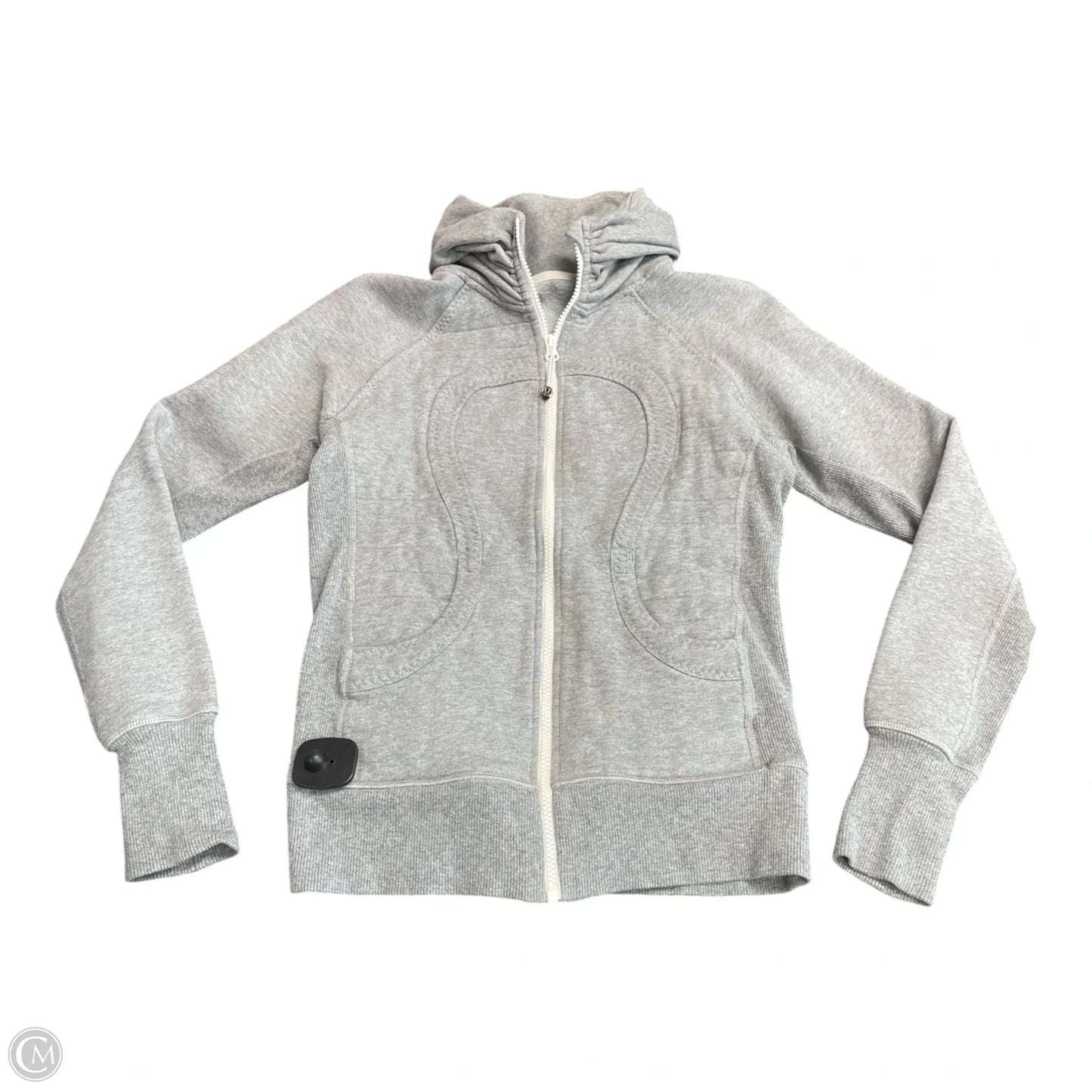 Athletic Jacket By Lululemon In Grey, Size: Xs